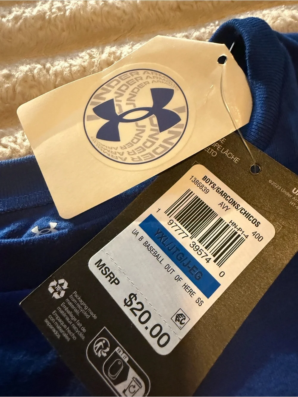 Under Armour Royal Blue Graphic Baseball Tee